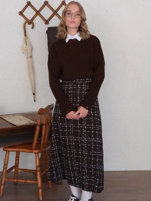 Kahverengi Tüvit Etek