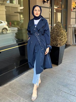 Melman Trençkot Lacivert Melman Trençkot Lacivert