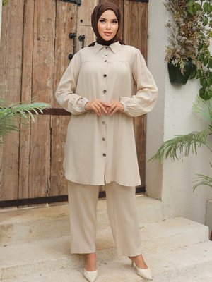 Bej Büzgü Detaylı Takım