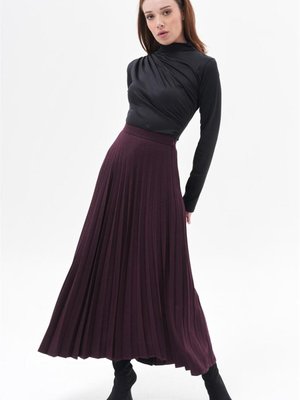 Piliseli Mürdüm Kaşe Etek