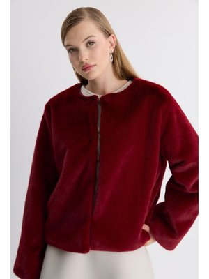 Bordo Ellos Astarlı Kürk