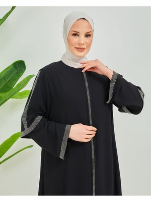 Çift Kol Taşlı Model Krep Ferace Çift Kol Taşlı Model Krep Ferace