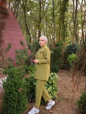 Kadın Tesettür Takım İkilli Gömlek Pantalon