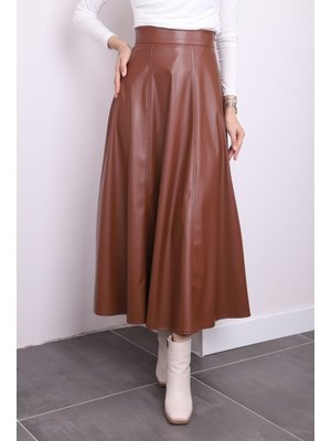 Taba Deri Kloş Etek