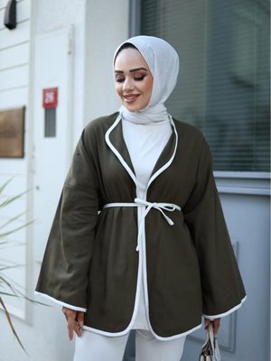 Bağlamalı Gabardin Ceket