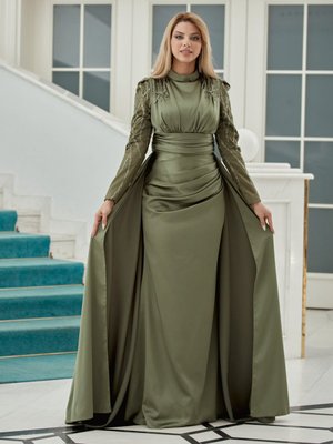 Haki Adel Abiye Elbise Haki Adel Abiye Elbise