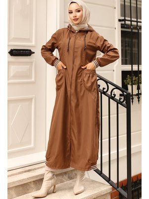 Taba Cep Detaylı Mevsimlik Trençkot