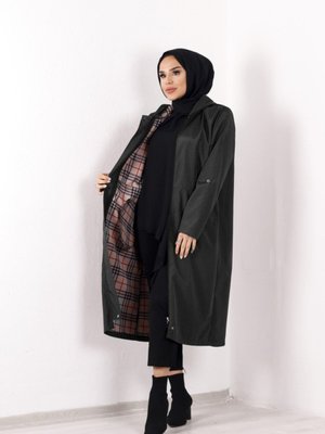 Desenli Trenckot Siyah