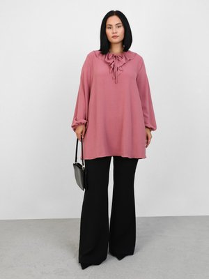 Koyu Gül Büyük Beden Tunik