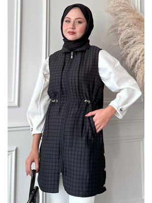 Kapitone Siyah Çıtçıtlı Yelek Kapitone Siyah Çıtçıtlı Yelek