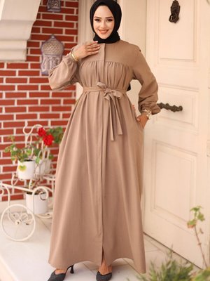 Vizon Büzgü Detaylı Ferace Vizon Büzgü Detaylı Ferace