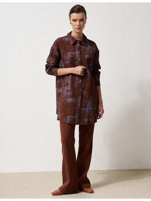 Flare Fit Pantolon Kahve