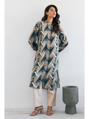 Zümrüt Violet Uzun Tunik Pantolon Takım Zümrüt Violet Uzun Tunik Pantolon Takım
