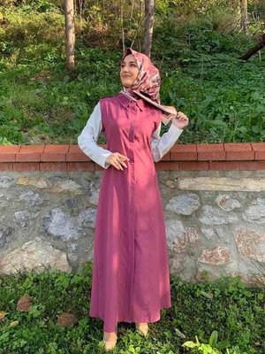 Gömlek Yakalı Yelek Gül Kurusu