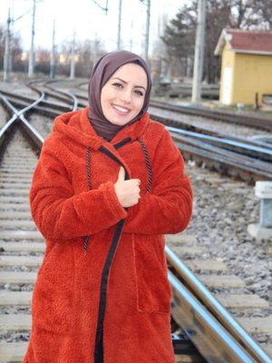 Peluş Ceket Hırka Uzun Kapüşonlu Peluş Ceket Hırka Uzun Kapüşonlu