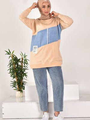 Gri İki İplik Kumaş Taş İşlemeli Ve Garnili İkili Takım Gri İki İplik Kumaş Taş İşlemeli Ve Garnili İkili Takım