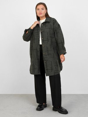 Büyük Beden Ceket Haki Siyah