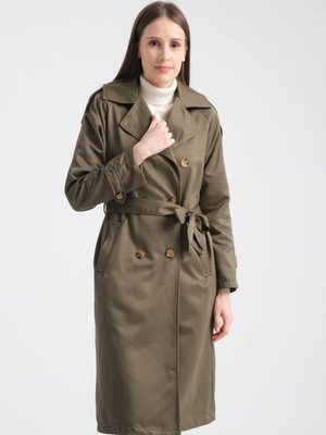 Yeni Sezon Uzun Trençkot Haki