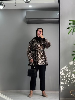 Byeceozkanli Leopar Ceket