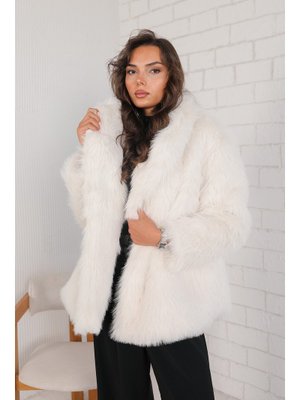 Ekru Suni Kürk Mont