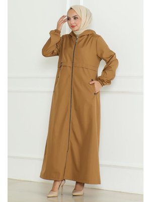 Taba Armalı Fermuarlı Trençkot