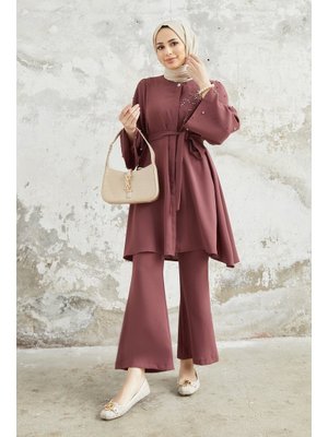 Gül Kurusu Rina Tunik Pantolon Takım Gül Kurusu Rina Tunik Pantolon Takım