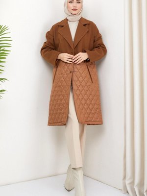 Kapitone Garnili Kaşe Kaban Taba Kapitone Garnili Kaşe Kaban Taba