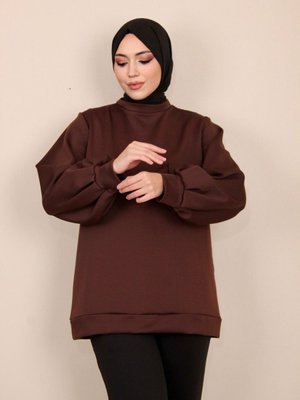 Balon Kol Scuba Kumaş Sweatshirt Balon Kol Scuba Kumaş Sweatshirt