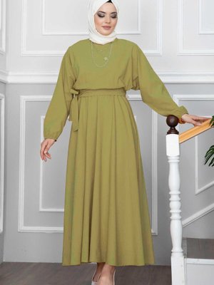 Yarasa Kol Kuşaklı Elbise Yarasa Kol Kuşaklı Elbise