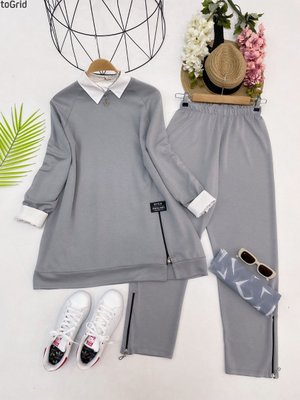 Fermuar Detaylı Spor Takım