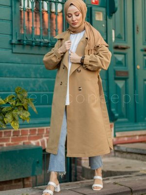 Kol Kemerli Trençkot Camel Kol Kemerli Trençkot Camel