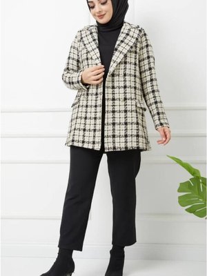 Ekoseli Blazer Ceket