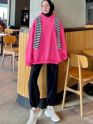 Kapüşonlu Salaş Sweatshirt