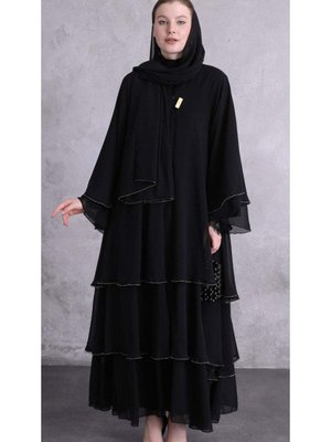 Taşlı Katlı Zarif Abaya