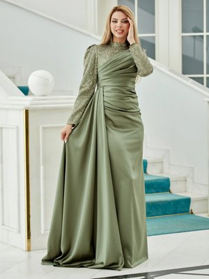 Haki Mihri Abiye Elbise Haki Mihri Abiye Elbise