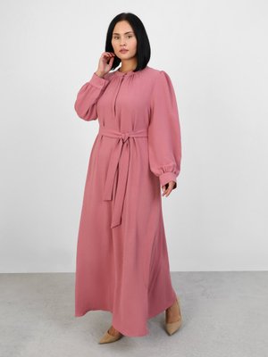 Gül Kurusu Hakim Yaka Büyük Beden Aerobin Elbise Gül Kurusu Hakim Yaka Büyük Beden Aerobin Elbise