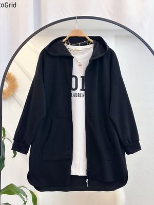 Kapşonlu Cepli Ceket