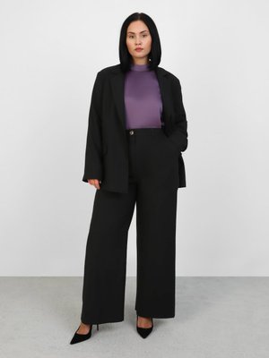 Siyah Büyük Beden Palazzo Pantolon