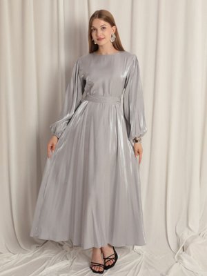 Parlak Kumaş Abiye Uzun Elbise Parlak Kumaş Abiye Uzun Elbise