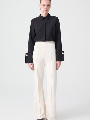 Nervürlü Krep Pantolon Nervürlü Krep Pantolon