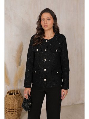Siyah Pullu Ceket
