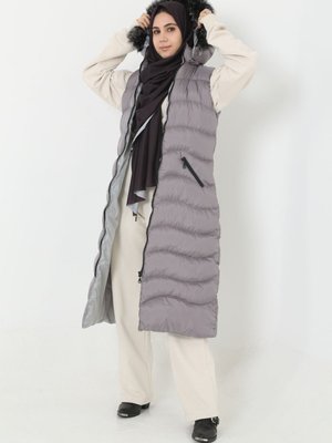 Dolgulu Uzun Şişme Yelek Dolgulu Uzun Şişme Yelek