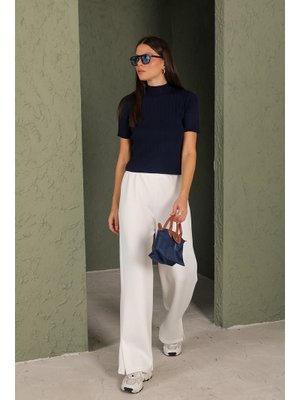 Ekru Scuba Yırtmaçlı Pantolon