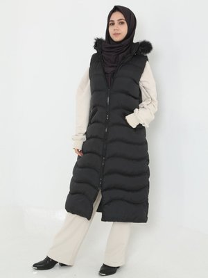 Dolgulu Uzun Şişme Yelek Dolgulu Uzun Şişme Yelek