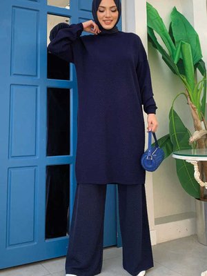 Triko Tunik Lacivert Triko Tunik Lacivert