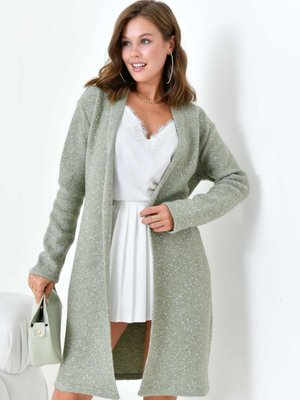 Ftz Kendinden Kemerli Uzun Hırka Mint Ftz Kendinden Kemerli Uzun Hırka Mint