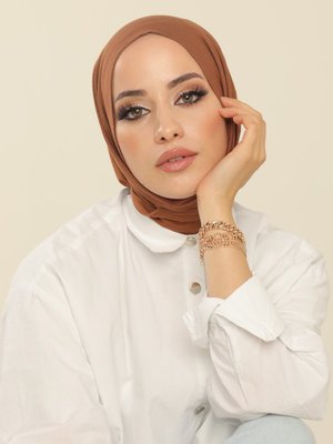 Kızıl Kahve Pratik Penye Şal Kızıl Kahve Pratik Penye Şal