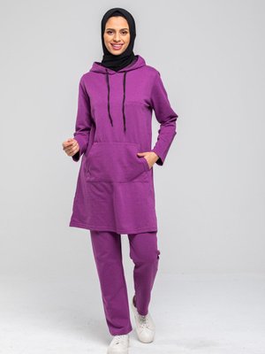 Mor Kanguru Cepli Eşofman Takımı Mor Kanguru Cepli Eşofman Takımı