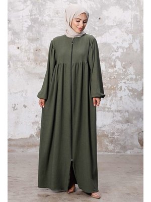 Haki Esyel Büzgü Kol Ferace