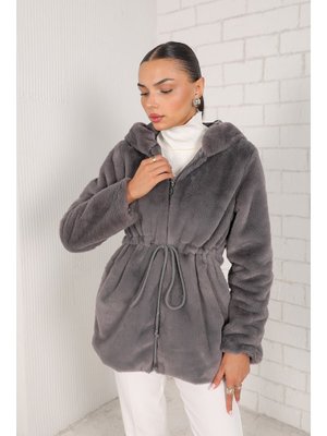 Antrasit Suni Kürk Kaban